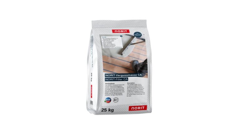  25-kg-Sack  „NORIT-Vergussmasse CA“ / „NORIT-Filler CA“.